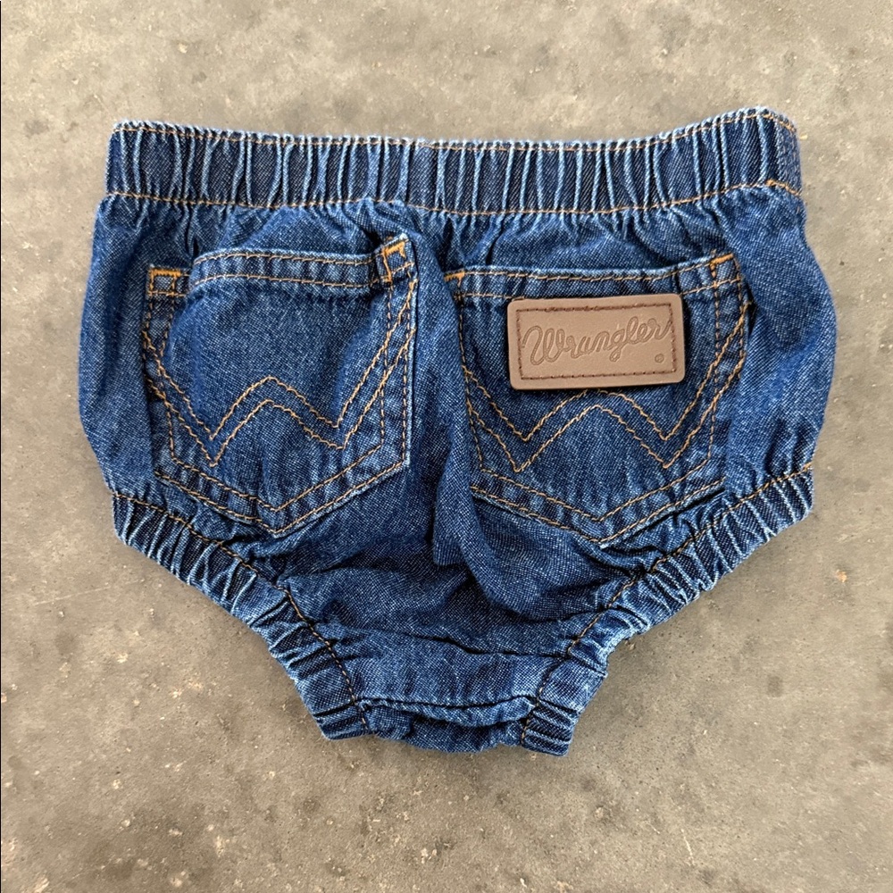 Wrangler Baby Blue Denim Diaper Cover/Bloomers - 6mo No Tag